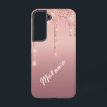 Individuelle Name Text Rose Gold Blush Glitzer Ges Samsung Galaxy Hülle<br><div class="desc">Individuelle Name Text Rose Gold Blush Glitzer Sparkle Personalisiert Geburtstag - Geburtstag oder Hochzeitsgeschenk / Beißig - Fügen Sie Ihren Namen - Text oder Entfernen - Make Your Special Gift - Neu formatieren und verschieben oder entfernen und fügen Sie Text / Elemente mit Anpassungstool. Design von MIGNED. Bitte schauen Sie...</div>