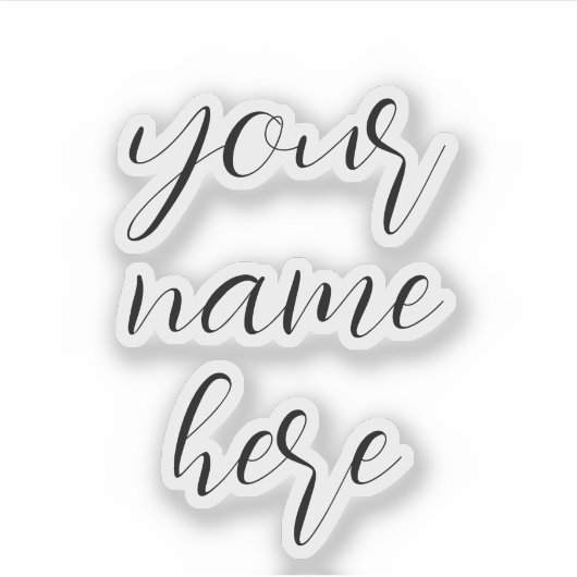 Individuelle Name Text Script Helmet Stickers Aufkleber (Vorderseite)