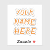 Individuelle Name Text Script Unisex Helmet Sticke Aufkleber (Blatt)