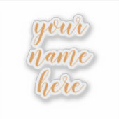 Individuelle Name Text Script Wasserflaschen Aufkl Aufkleber (Vorderseite)