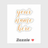 Individuelle Name Text Script Wasserflaschen Aufkl Aufkleber (Blatt)