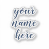 Individuelle Name Text Script Wasserflaschen Aufkl Aufkleber (Vorderseite)