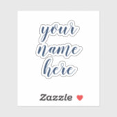 Individuelle Name Text Script Wasserflaschen Aufkl Aufkleber (Blatt)