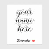 Individuelle Name Text Script Wasserflaschen Aufkl Aufkleber (Blatt)