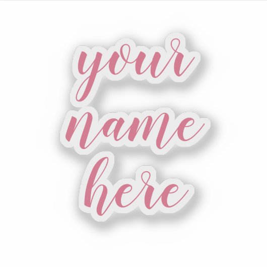 Individuelle Name Text Script Wasserflaschen Aufkl Aufkleber (Vorderseite)