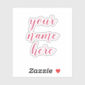 Individuelle Name Text Script Wasserflaschen Aufkl Aufkleber (Blatt)