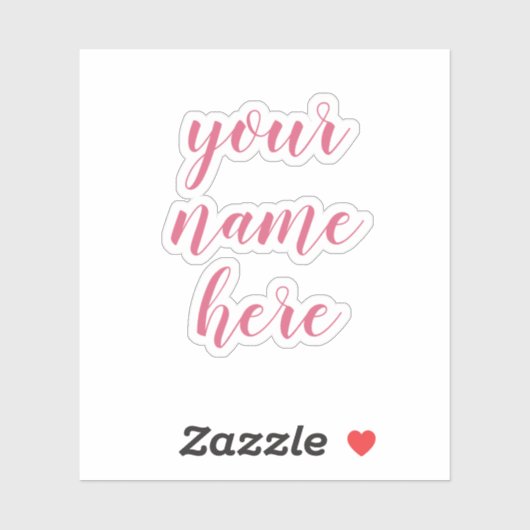 Individuelle Name Text Script Wasserflaschen Aufkl Aufkleber (Blatt)