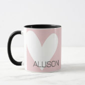Individuelle Name Text Simple Heart Allison Tasse (Links)
