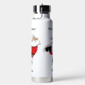 Individuelle Name & Text Skaten Santa Trinkflasche (rechts)