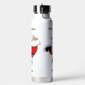Individuelle Name & Text Skaten Santa Trinkflasche (Links)