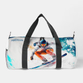 Individuelle Name & Text Snowboarder Duffle Bag (Rückseite)