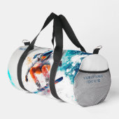 Individuelle Name & Text Snowboarder Duffle Bag (Rechte Ecke)