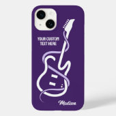 Individuelle Name & Text Stilisierte Gitarre Case-Mate iPhone Hülle (Rückseite)