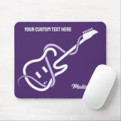 Individuelle Name & Text Stilisierte Gitarre Mousepad (Mit Mouse)