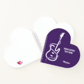 Individuelle Name & Text Stilisierte Gitarre Notizblock (Innenseite)