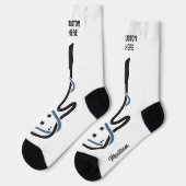 Individuelle Name & Text Stilisierte Gitarre Socken (Linkes Detail)