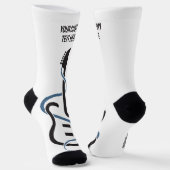 Individuelle Name & Text Stilisierte Gitarre Socken (Gewinkelt)