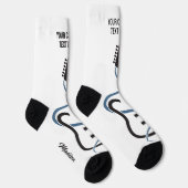Individuelle Name & Text Stilisierte Gitarre Socken (Rechts)