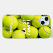 Individuelle Name & Text Tennis Balls Case-Mate iPhone Hülle (Rückseite (Horizontal))
