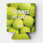 Individuelle Name & Text Tennis Balls Dosenkühler (Vorderseite)