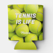 Individuelle Name & Text Tennis Balls Dosenkühler (Rückseite)