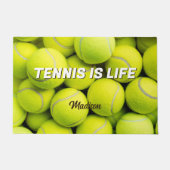 Individuelle Name & Text Tennis Balls Fußmatte (Vorderseite)