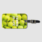 Individuelle Name & Text Tennis Balls Gepäckanhänger (Vorderseite (Horizontal))