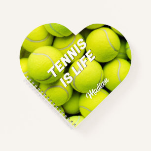 Individuelle Name & Text Tennis Balls Notizblock