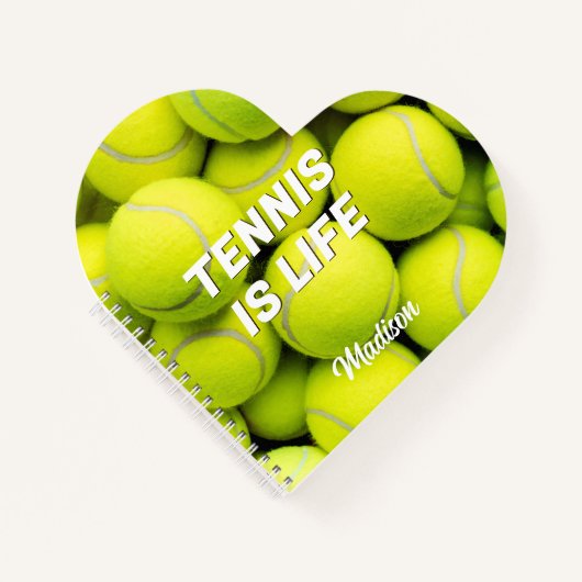 Individuelle Name & Text Tennis Balls Notizblock (Vorderseite)