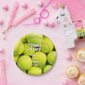 Individuelle Name & Text Tennis Balls Pappteller (Party)