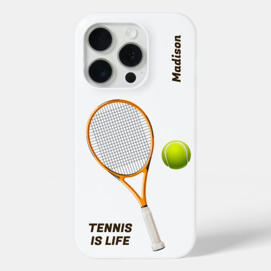 Individuelle Name & Text Tennis Case-Mate iPhone Hülle (Rückseite)