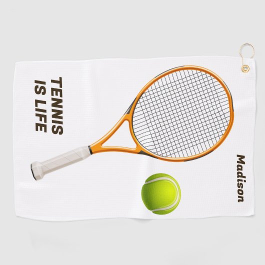 Individuelle Name & Text Tennis Golfhandtuch (Horizontal)