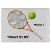 Individuelle Name & Text Tennis Schneidebrett (Vorderseite)
