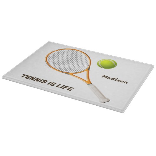 Individuelle Name & Text Tennis Schneidebrett (Ecke)