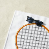 Individuelle Name & Text Tennis Strandtuch (Beispiel)