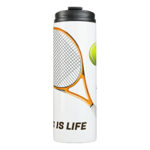 Individuelle Name & Text Tennis Thermosbecher