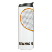Individuelle Name & Text Tennis Thermosbecher (Nach links gedreht)