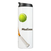 Individuelle Name & Text Tennis Thermosbecher (Nach rechts gedreht)