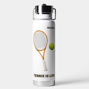 Individuelle Name & Text Tennis Trinkflasche