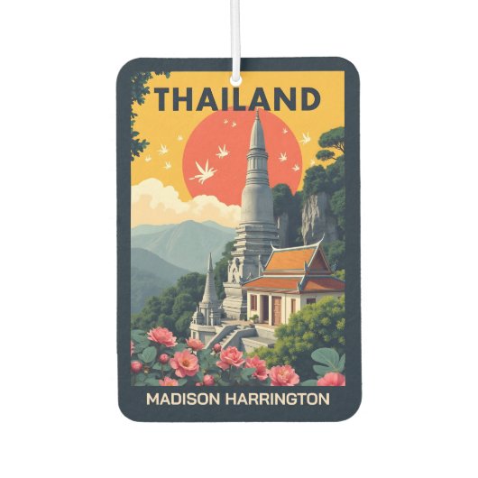 Individuelle Name / Text Thailand Autolufterfrischer (Vorderseite)