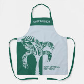 Individuelle Name & Text Tropical Palm Tree Schürze (Vorderseite)