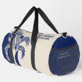 Individuelle Name & Text - tropischer Urlaub Duffle Bag (Rechte Ecke)