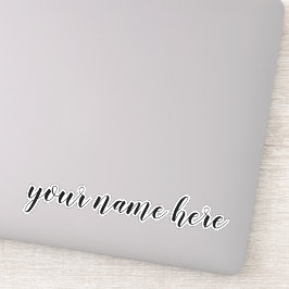 Individuelle Name Text Tumbler Notebook-Sticker Aufkleber