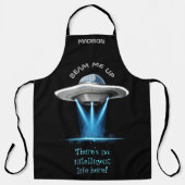 Individuelle Name & Text UFO Raumschiff-Schürze Schürze (Vorderseite)