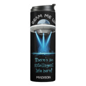 Individuelle Name & Text UFO Spaceshil Thermosbecher (Nach links gedreht)