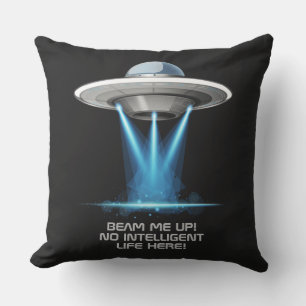 Individuelle Name & Text UFO Spaceshippkissen Kissen