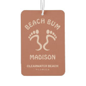 Individuelle Name-, Text- und Color-Beach-Bum Autolufterfrischer (Rückseite)