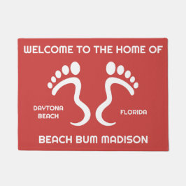 Individuelle Name-, Text- und Color-Beach-Bum Fußmatte