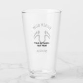 Individuelle Name-, Text- und Color-Beach-Bum Glas (Rückseite)