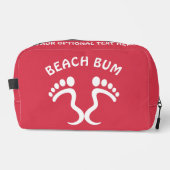 Individuelle Name-, Text- und Color-Beach-Bum Waschbeutel (Vorderseite)